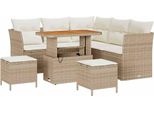 Syfax™ Set Divano Da Giardino 8 Pcs Beige Polyrattan