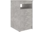 Syfax™ Cassettiera Grigio Cemento 40X50X76 Cm In Legno Multistrato