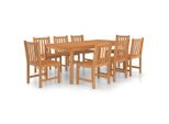 Syfax™ Set Da Pranzo Da Giardino 9 Pz 200X100 Cm In Legno Massello Di Teak