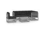 Syfax™ Set Divani Da Giardino 6 Pz Con Cuscini Legno Massello Pino