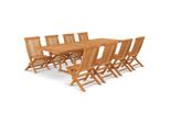 Syfax™ Set Da Pranzo 9 Pz In Legno Massello Di Teak