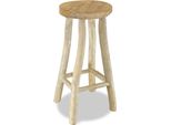 The Living Store Sgabello Da Bar In Legno Massiccio Teak