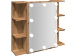 Syfax™ Mobile A Specchio Con Led Rovere Artigianale 70X16,5X60 Cm
