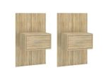 Syfax™ Comodini A Muro 2 Pz Rovere Sonoma
