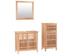 Syfax™ Set Mobili Da Bagno 3Pz In Legno Massello Di Noce