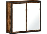 Syfax™ Mobile Bagno Specchio Rovere Fumo 65X20X60 Cm Legno Multistrato