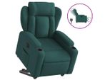 Syfax™ Poltrona Alzapersona Reclinabile Elettrica Verde Scuro Tessuto