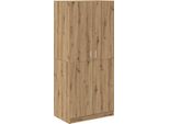 Syfax™ Armadio Rovere Artigianale 80X52X180 Cm In Legno Multistrato