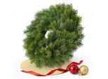 Ghirlanda Artificiale Di Abete Nobile Verde Semilegata In Stampo Ad Iniezione - 33 Cm - Ghirlanda Artificiale Dell'avvento Con Punte Di Abete Realistiche