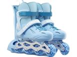 Pattini A Rotelle, 4 Ruote, Misura Regolabile, Set Blu, S (26-29)