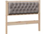 Vidaxl Testiera Altro Marrone E Taupe 100 Cm In Legno Di Pino Massiccio