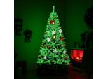 Costway Albero Di Natale Artificiale Da 180 Cm, Abete Con 692 Rami E Supporto In Metallo, Albero Di Natale Luminoso Al Buio, Albero Di Natale Artificiale Verde