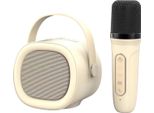 Inf Altoparlante Karaoke Portatile Bluetooth 5.3 Con Microfono Wireless, Hifi Bianco