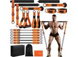 Inf Kit Barra Pilates Completo 270Lbs Con Bande Elastiche - Allenamento Multifunzionale