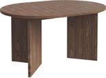 Selsey Ovo - Tavolo Da Pranzo Allungabile, Rotondo, 110-190 X 110 Cm, Effetto Legno Noce Wisconsin