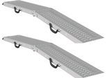 Vidaxl Rampa Di Carico 2 Pezzi Argento 166 X 22,5 X 4,5 Cm Acciaio Zincato