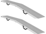 Vidaxl Rampa Di Carico 2 Pezzi Argento 185 X 22,5 X 4,5 Cm Acciaio Zincato