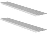 Vidaxl Rampa Di Carico Argento 159 X 23 X 5 Cm Acciaio Zincato