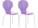 2X Sedie Per Visitatori Impilabili - Seduta Ergonomica - Design Salvaspazio | Colore: Viola