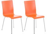 Set Di 2 Pezzi Sedia Per Visitatori - Sedia Per Riunioni - Design Ergonomico, Seduta Confortevole Per Ore, Colore: Arancione