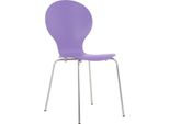 Sedia Per Visitatori Impilabile - Sedia Ergonomica - Sedia In Legno - Comfort E Stabilità. Colore: Viola