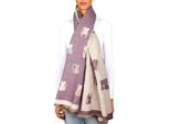Sciarpa Da Donna Brubaker Cashmirillo Con Motivo A Gatto - 70 X 200 Cm - Calda E Accogliente - Sciarpa Da Donna Per L'autunno E L'inverno, Lilla Viola