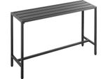 Tavolo Da Bar Succebuy 1400 X 375 X 980 Mm, Tavolo Da Bar Rettangolare Con Robusta Struttura In Metallo, Versatile Tavolo Da Pranzo Per Cucina, Balcone, Giardino O Piscina