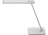 Unilux 400093836 Lampada Da Tavolo Unilux Led Jazz, Bianco / Grigio Metallo