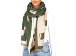 Sciarpa Da Donna Brubaker Cashmirillo Con Motivo A Gatto - 70 X 200 Cm - Calda E Accogliente - Sciarpa Da Donna Per L'autunno E L'inverno, Verde