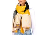 Sciarpa Da Donna Brubaker Cashmirillo Con Motivo A Cuore - 70 X 200 Cm - Calda, Accogliente E Oversize - Sciarpa Da Donna Per L'autunno E L'inverno, Giallo, Grigio E Nero