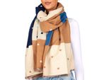 Sciarpa Da Donna Brubaker Cashmirillo Con Motivo A Cuore - 70 X 200 Cm - Calda, Accogliente E Oversize - Sciarpa Da Donna Per L'autunno E L'inverno, Blu, Marrone E Beige
