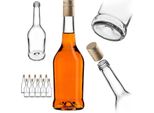 Bottiglie Da Liquore Kadax 500Ml, 10 Pezzi, Bottiglie Vuote Per Il Riempimento Di Olio, Aceto, Liquore, Vino E Grappa, Bottiglie Di Vetro, Bottiglie Di Grappa, Bottiglie Di Succo (Oro, Lunghe)