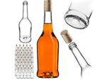 Bottiglie Da Liquore Kadax 500Ml, 50 Pezzi, Bottiglie Vuote Per Il Riempimento Di Olio, Aceto, Liquore, Vino E Grappa, Bottiglie Di Vetro, Bottiglie Di Grappa, Bottiglie Di Succo (Oro, Lunghe)