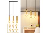 Zmh Lampada A Sospensione Oro 3 Fiamme Lampada A Sospensione Tavolo Da Pranzo E27 Lampada Sala Da Pranzo Vitange Metallo Lampada Cucina Appeso Lampada Soggiorno Camera Da Letto