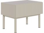 Selsey Veldio New - Comodino Con Fronte Scanalato E Cassetto, Grigio, 50 Cm