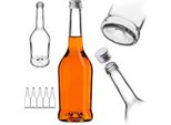 Bottiglie Per Liquore Kadax 500Ml, 5 Pezzi, Bottiglie Vuote Per Il Riempimento Di Olio, Aceto, Liquore, Vino E Grappa, Bottiglie Di Vetro, Bottiglie Di Grappa, Bottiglie Di Succo (Argento)