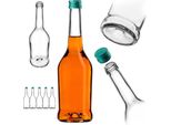 Bottiglie Per Liquore Kadax 500Ml, 5 Pezzi, Bottiglie Vuote Per Il Riempimento Di Olio, Aceto, Liquore, Vino E Grappa, Bottiglie Di Vetro, Bottiglie Di Grappa, Bottiglie Di Succo (Verde)