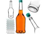 Bottiglie Per Liquore Kadax 500Ml, 50 Pezzi, Bottiglie Vuote Per Il Riempimento Di Olio, Aceto, Liquore, Vino E Grappa, Bottiglie Di Vetro, Bottiglie Di Grappa, Bottiglie Di Succo (Verde)
