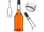 Bottiglie Per Liquore Kadax 500Ml, 1 Pezzo, Bottiglie Vuote Per Il Riempimento Di Olio, Aceto, Liquore, Vino E Grappa, Bottiglie Di Vetro, Bottiglie Di Grappa, Bottiglie Di Succo (Nero, Lungo)