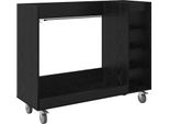 Vidaxl Armadio Da Golf Con Ruota Uni Look Rovere Nero 120 X 45 X 98 Cm