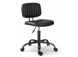 Sgabello Girevole Con Schienale, Regolabile In Altezza, Sgabello Da Lavoro Girevole, Sgabello Per Esercitazioni, Sgabello Per Cosmetici, Sgabello Per Ufficio Con Rotelle, 360°, Nero