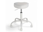 Sgabello Girevole, Sgabello Con Rotelle, Regolabile In Altezza, Sgabello Da Lavoro Girevole, Sgabello Per Esercitazioni, Sgabello Per Cosmetici, Sgabello Da Ufficio Con Rotelle, 360°, Bianco