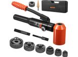 Set Di Punzoni Per Sverniciatura Vevor, Set Di Sverniciatori Idraulici Da 10 T, Set Di Utensili Ko Da 12,7 A 50,8 Mm, Utensile Per La Realizzazione Di Fori, Set Di Utensili Ko Con 6 Matrici Per Quadri Elettrici In Metallo, Armadi Elettrici