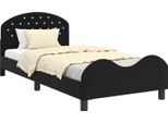 Vidaxl Struttura Letto Per Bambini Con Testiera Nera 80 X 200 Cm In Velluto