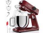 Robot Da Cucina Fentic Da 1800 W, Ciotola In Acciaio Inox Da 7 L, Impastatrice Con Alloggiamento In Alluminio, Inclusi Sbattitore, Frusta, Gancio Per Impasto E Accessori Aggiuntivi