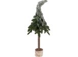 Clayre & Eef Mini Albero Di Natale Artificiale Ø 30X90 Cm Verde Plastica