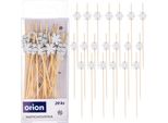 Orion | Spiedini Per Cocktail - In Bambù - 20 Pezzi - 12 Cm - Per Snack - Motivo Fiocco Di Neve