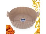 Orion | Inserto Per Friggitrice Ad Aria - Senza Olio - In Silicone - 23 Cm - Beige - Carta Da Forno Per Friggitrice Ad Aria - Rotonda
