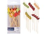 Orion | Spiedini Da Cocktail - In Bambù - 20 Pezzi - 12 Cm - Per Spuntini - Motivo Frutta - Stuzzicadenti