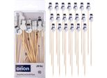 Orion | Spiedini Per Cocktail - In Bambù - 20 Pezzi - 13 Cm - Per Spuntini - Motivo Pupazzo Di Neve